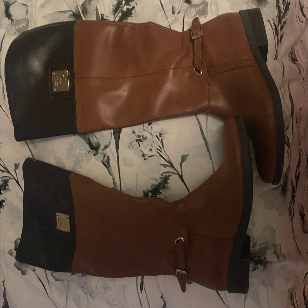 Michael Kors Brown and Black Riding Boots